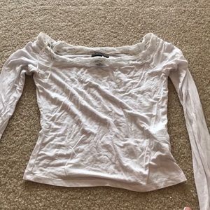 White long sleeve Crop